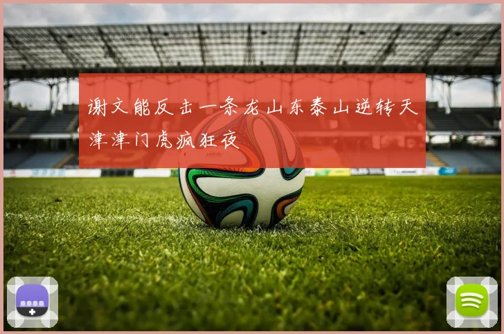 谢文能反击一条龙山东泰山逆转天津津门虎疯狂夜